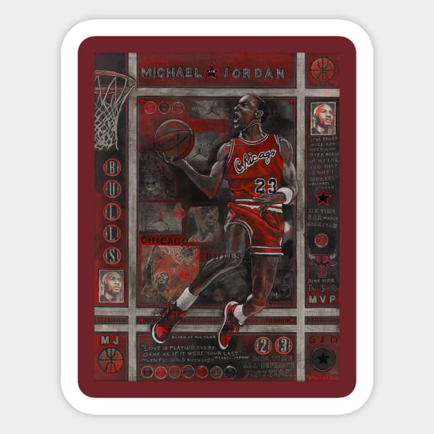 Michael Jordan Sticker by Raybomusic01